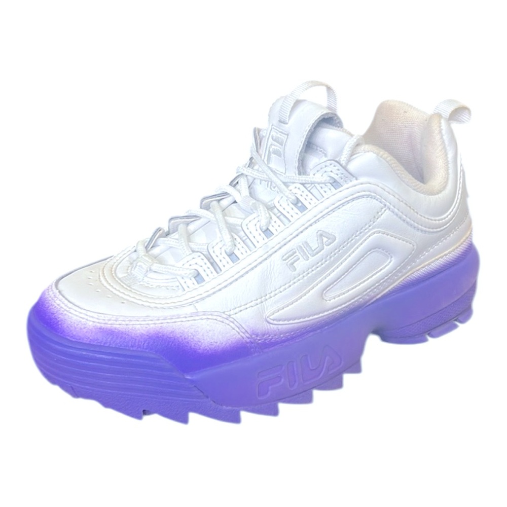 Fila Disruptor 2 Bright Fade Platform Sneaker Purple White Size 7.5 - Picture 2 of 11
